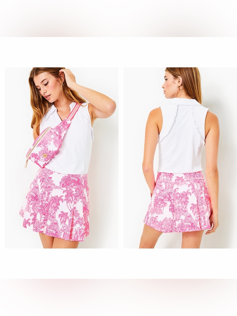 🆕 Lilly Pulitzer
MALAGA SKORT UPF 50+,
ANNIVERSARY TOILE GOLF Skort Sz 4